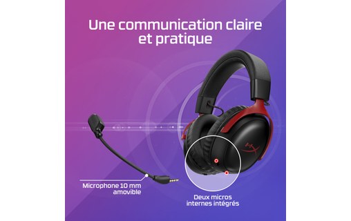 Casque gaming sans fil HyperX Cloud III S, Noir - Bluetooth