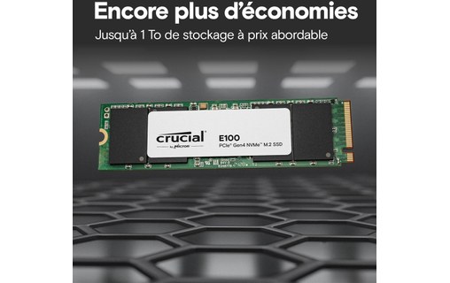 Crucial E100 2 To - SSD M.2 2280 NVMe PCIe 4.0