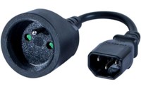 ADAPTATEUR ONDULEUR IEC C14 M - CEE7 F