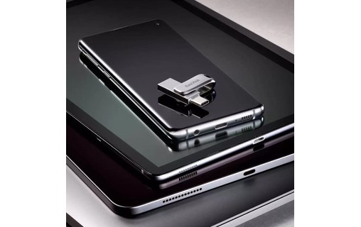 Clé USB-C et USB-A SanDisk Ultra Dual Drive Luxe 2 To - Argent - USB 3.2