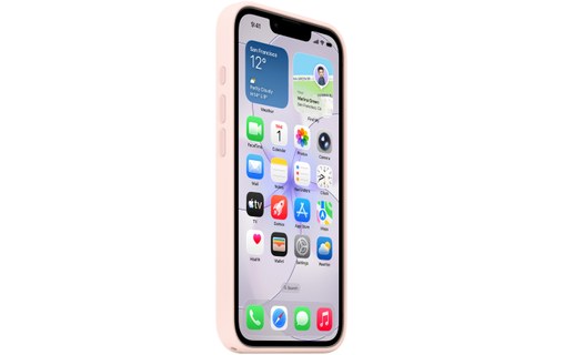Coque Apple en silicone avec MagSafe pour iPhone 17e - Rose pastel