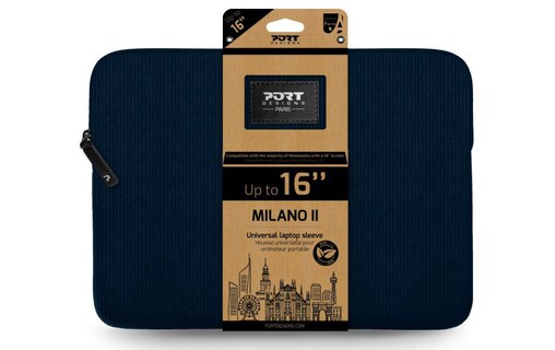 Housse PORT Designs MILANO II ECO pour ordinateur portable 16" - Bleue
