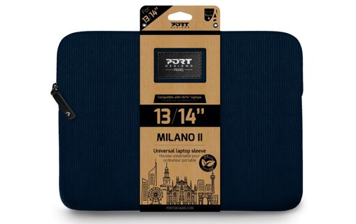 Housse PORT Designs MILANO II ECO pour ordinateur portable 14" - Bleue