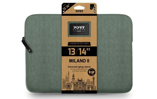 Housse PORT Designs MILANO II ECO pour ordinateur portable 14" - Verte