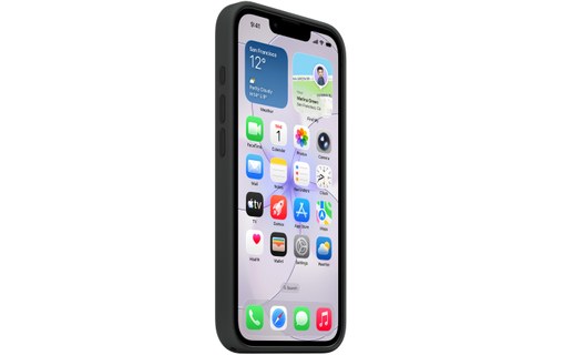 Coque Apple en silicone avec MagSafe pour iPhone 17e - Noir