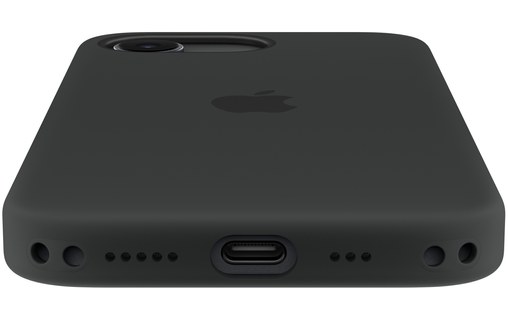 Coque Apple en silicone avec MagSafe pour iPhone 17e - Noir