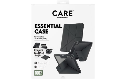 Coque pour iPad Air 13" M3 (2025) - PanzerGlass CARE Essential - Noire