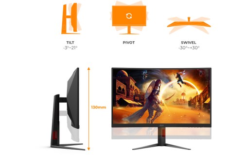 Écran Gaming Incurvé 27" AOC C27G4Z2 - 260 Hz