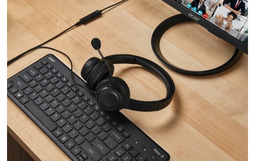 Micro-casque Acer AHW154 Stéréo, Noir - Jack 3,5 mm, USB