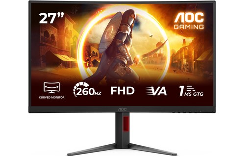 Écran Gaming Incurvé 27" AOC C27G4Z2 - 260 Hz