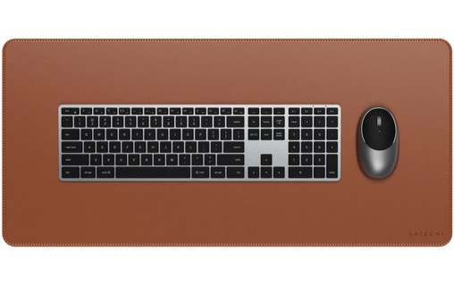 Tapis de bureau Satechi premium en cuir végan - Brun