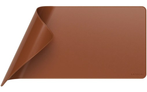 Tapis de bureau Satechi premium en cuir végan - Brun