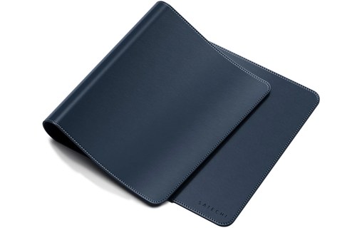 Tapis de bureau Satechi premium en cuir végan - Bleu