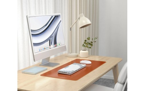 Tapis de bureau Satechi premium en cuir végan - Brun