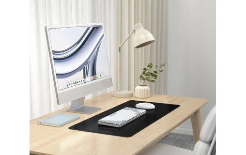 Tapis de bureau Satechi premium en cuir végan - Noir