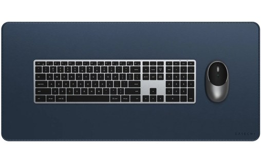 Tapis de bureau Satechi premium en cuir végan - Bleu