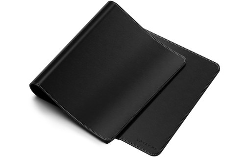 Tapis de bureau Satechi premium en cuir végan - Noir