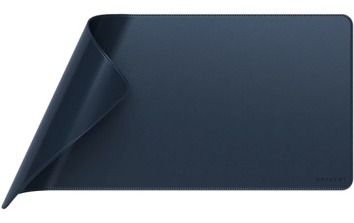 Tapis de bureau Satechi premium en cuir végan - Bleu