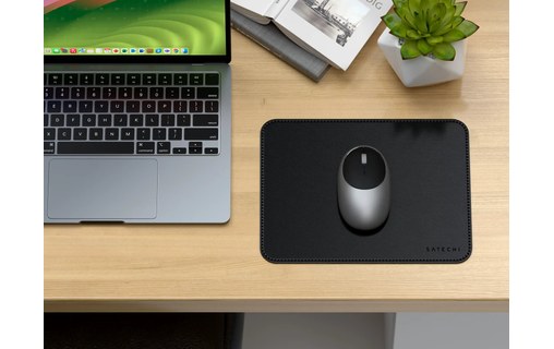 Tapis de souris Satechi premium en cuir végan - Noir