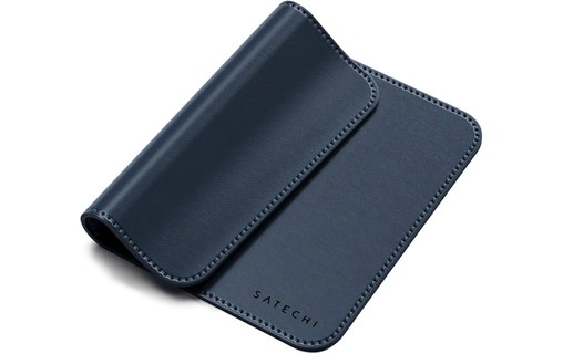 Tapis de souris Satechi premium en cuir végan - Bleu