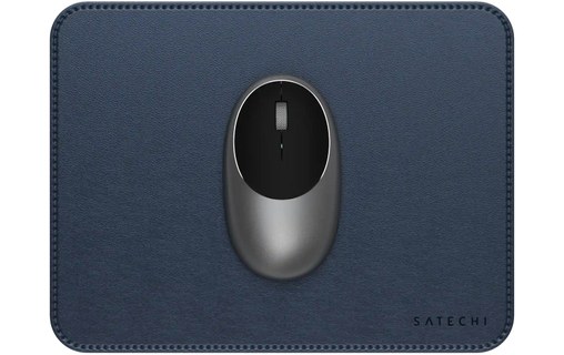 Tapis de souris Satechi premium en cuir végan - Bleu