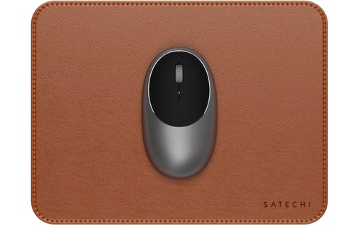 Tapis de souris Satechi premium en cuir végan - Brun