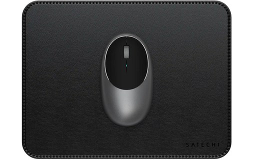 Tapis de souris Satechi premium en cuir végan - Noir