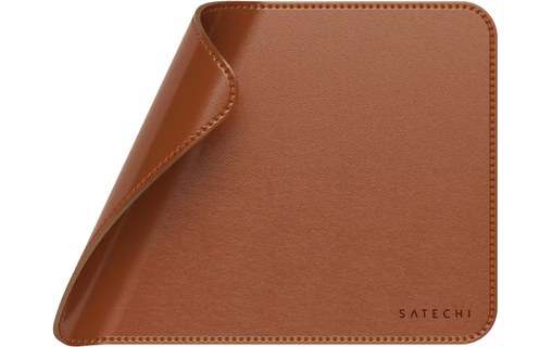 Tapis de souris Satechi premium en cuir végan - Brun