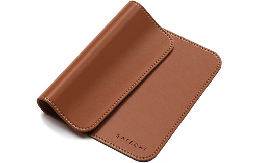 Tapis de souris Satechi premium en cuir végan - Brun