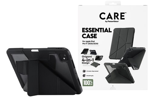 Coque pour iPad Pro 11" M5 (2025) - PanzerGlass CARE Essential - Noire