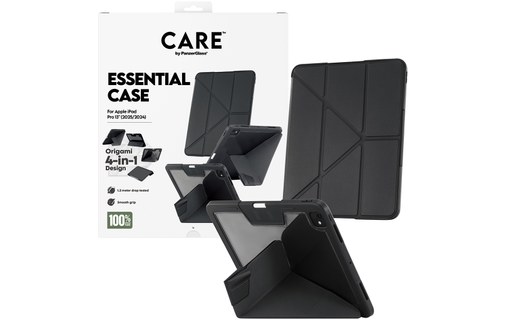 Coque pour iPad Pro 13" M5 (2025) - PanzerGlass CARE Essential - Noire