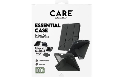Coque pour iPad Pro 11" M5 (2025) - PanzerGlass CARE Essential - Noire