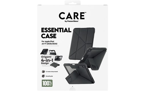 Coque pour iPad Air 11" M3 (2025) - PanzerGlass CARE Essential - Noire