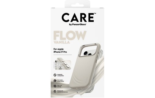 Coque MagSafe pour iPhone 17 Pro - PanzerGlass CARE Flow - Beige