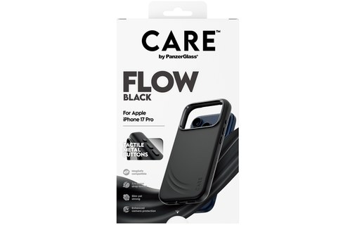 Coque MagSafe pour iPhone 17 Pro - PanzerGlass CARE Flow - Noire