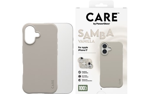 Coque MagSafe pour iPhone 17 - PanzerGlass CARE Samba - Beige