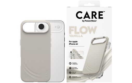 Coque MagSafe pour iPhone Air - PanzerGlass CARE Flow - Beige