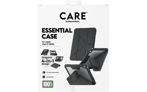 Coque pour iPad A16 (2025) - PanzerGlass CARE Essential - Noire