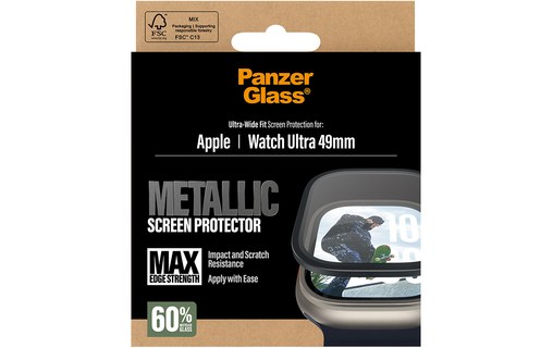 Film de protection pour Apple Watch Ultra 3|Ultra 2|Ultra - PanzerGlass Metallic