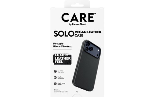 Coque pour iPhone 17 Pro Max - PanzerGlass CARE Solo - Noire
