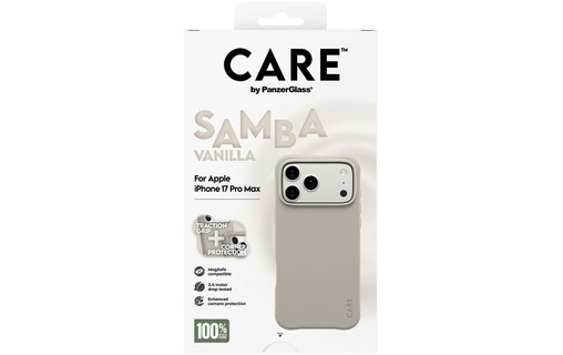 Coque MagSafe pour iPhone 17 Pro Max - PanzerGlass CARE Samba - Beige