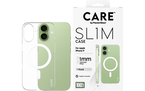 Coque MagSafe pour iPhone 17 - PanzerGlass CARE SL1M - Transparente