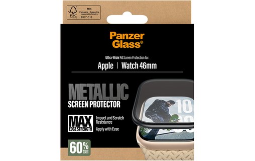 Film de protection pour Apple Watch 11|10 46mm - PanzerGlass Metallic