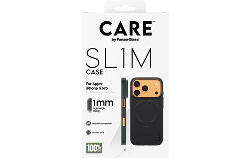 Coque MagSafe pour iPhone 17 Pro - PanzerGlass CARE SL1M - Noire