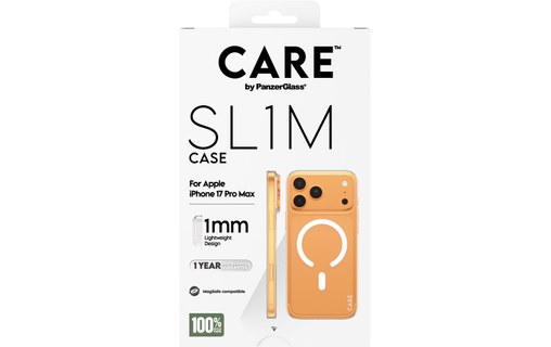 Coque MagSafe pour iPhone 17 Pro Max - PanzerGlass CARE SL1M - Transparente