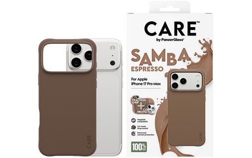 Coque MagSafe pour iPhone 17 Pro Max - PanzerGlass CARE Samba - Brune