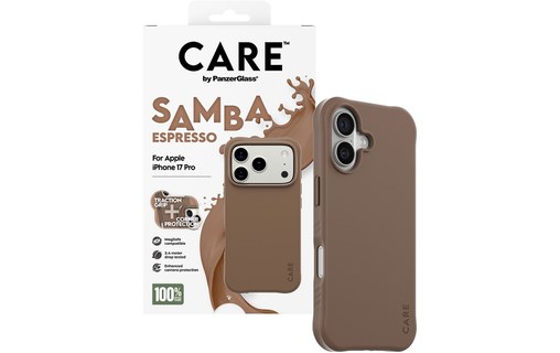 Coque MagSafe pour iPhone 17 Pro - PanzerGlass CARE Samba - Brune