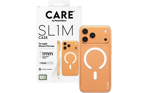 Coque MagSafe pour iPhone 17 Pro Max - PanzerGlass CARE SL1M - Transparente