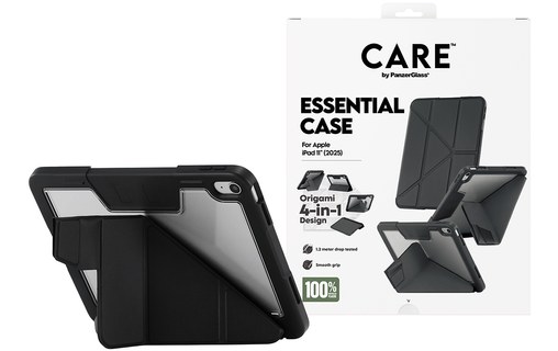 Coque pour iPad A16 (2025) - PanzerGlass CARE Essential - Noire