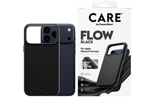 Coque MagSafe pour iPhone 17 Pro Max - PanzerGlass CARE Flow - Noire